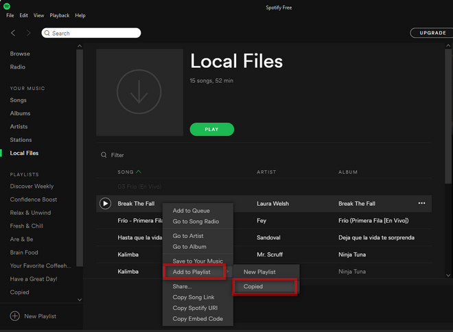Spotify local files won
